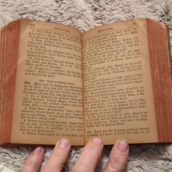 1895 Leather Danish Song Book - Picture 7 of 13